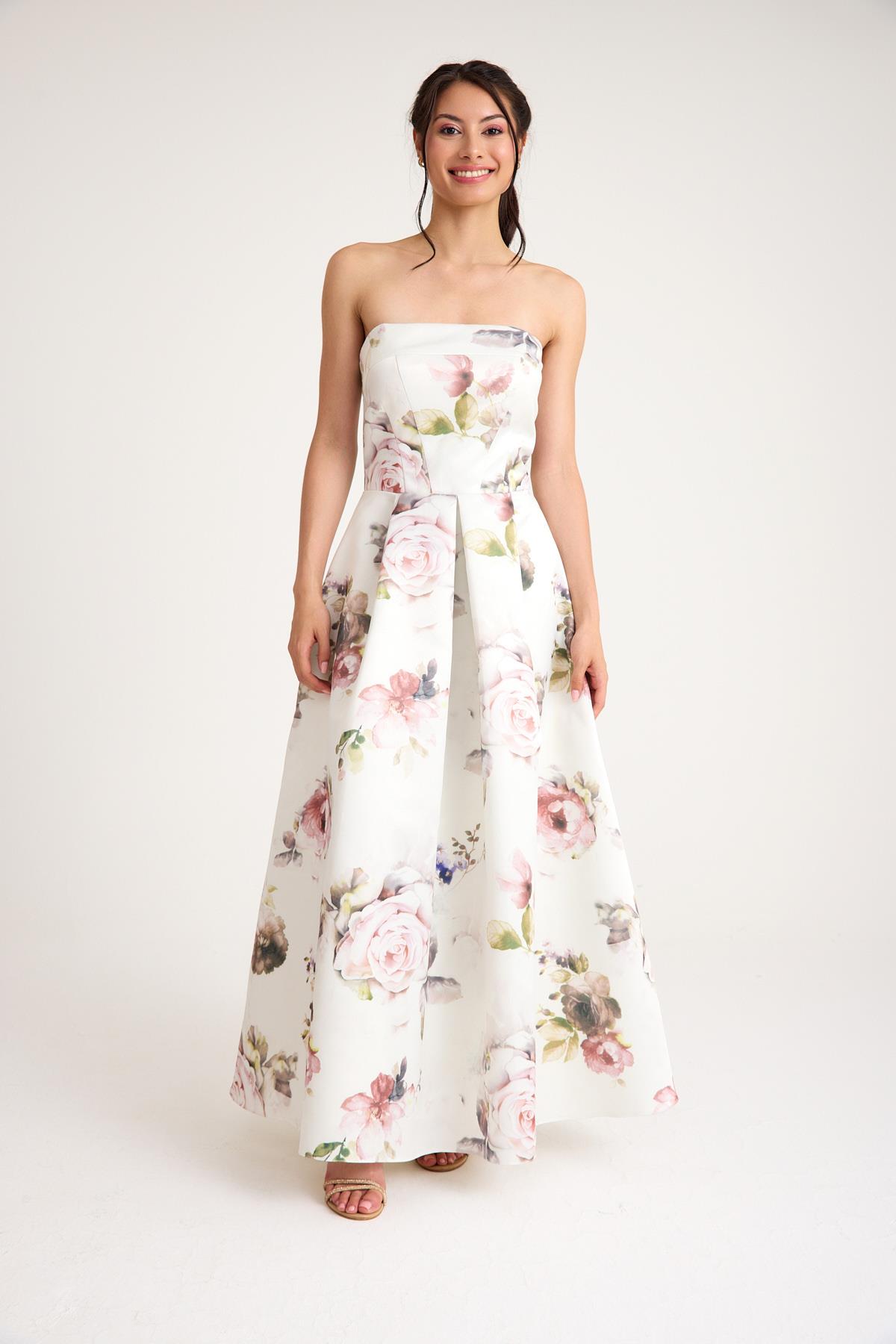 EMPİRME SATEN ELBİSE