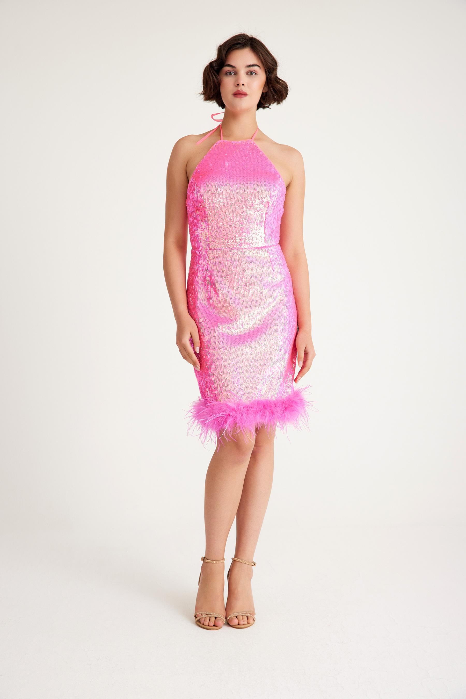 KISA PAYETLİ ABİYE ELBİSE