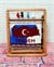 100tel Türkiye Haritası Motifli El Dokuması Hediyelik Minyatür Halı