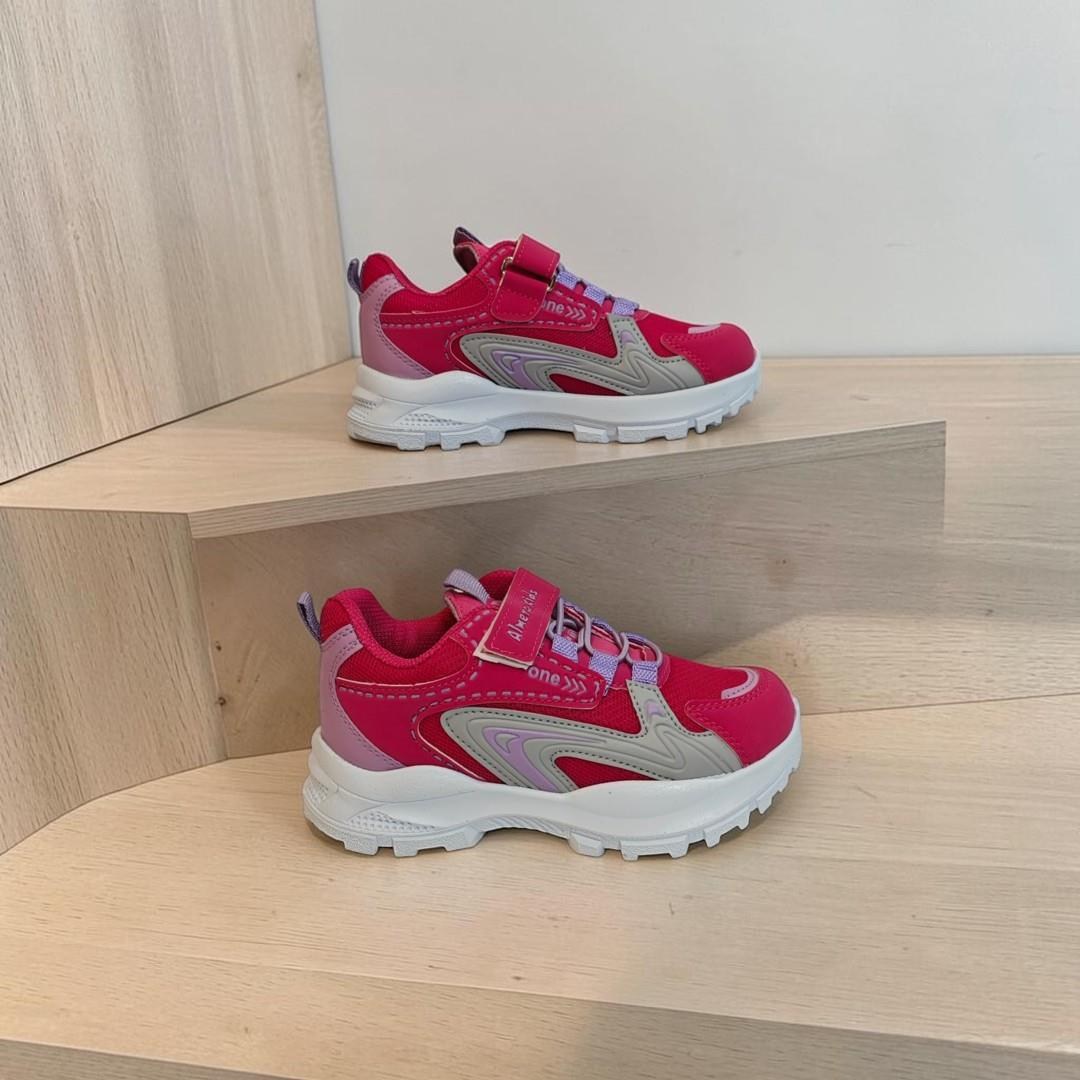 Almera Kids 620 fuji-lila Cırtlı Kız Çocuk Spor Ayakkabı