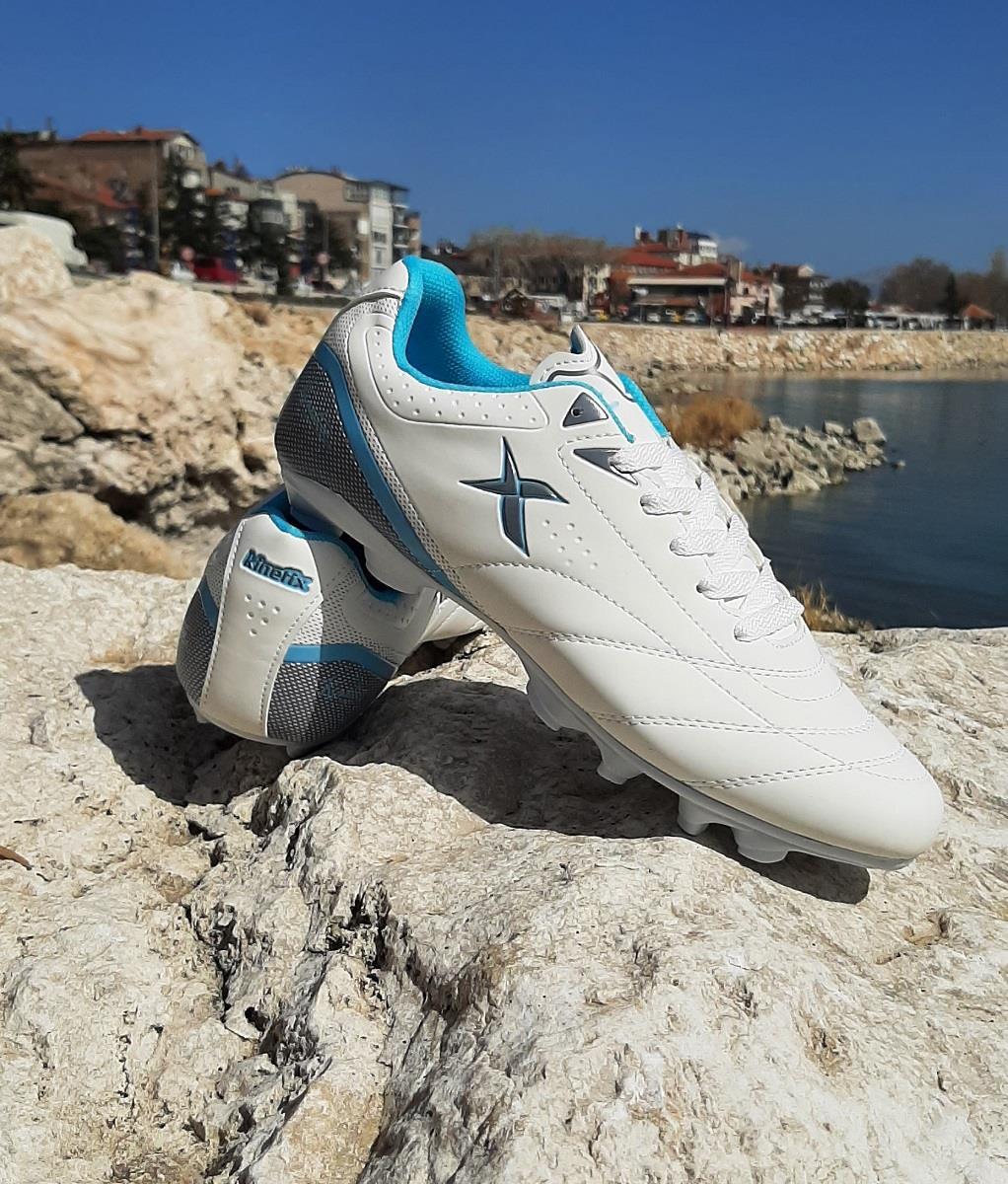 Kinetix Fabıo AG Beyaz-Turkuaz Krampon Futbol Ayakkabısı
