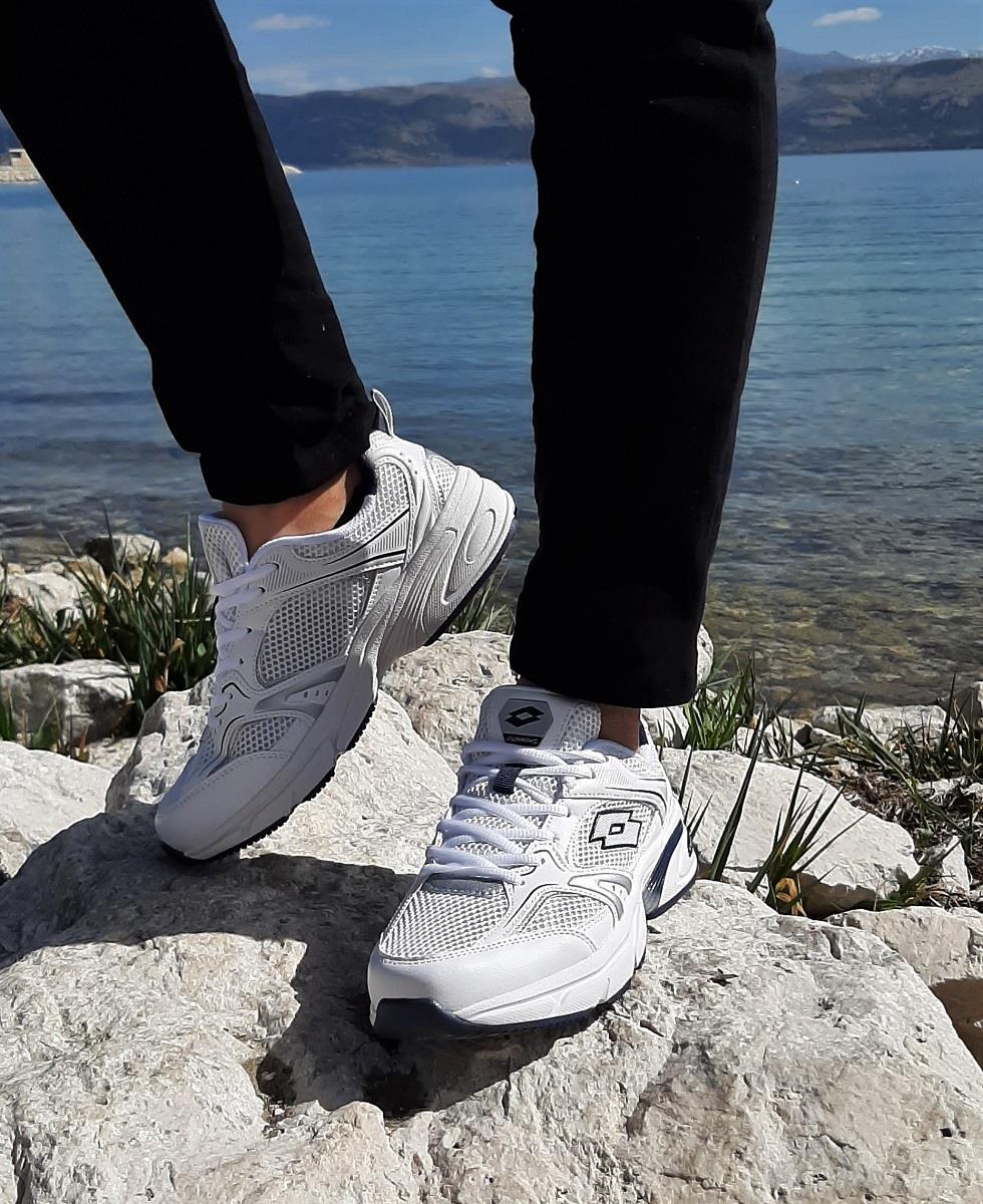 Lotto Athens Beyaz-Laci Hafızalı Ortopedik Hafif Spor Ayakkabı