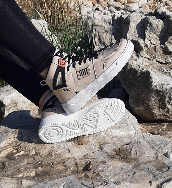 Dunlop 2243 Bej Renk Fuspetli Ortapedik Boğazlı Spor Ayakkabı