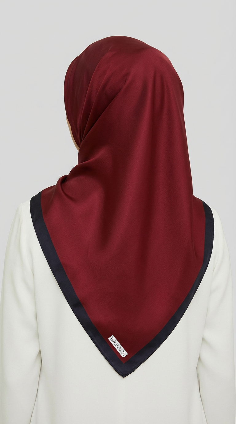 DÜZ TWİL POLYESTER EŞARP - KIRMIZI