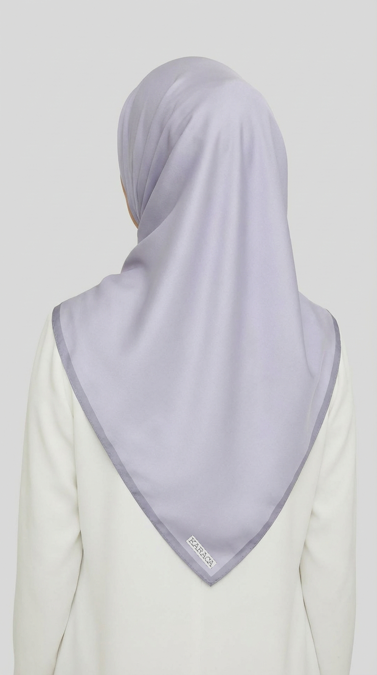 DÜZ TWİL POLYESTER EŞARP -  LİLA