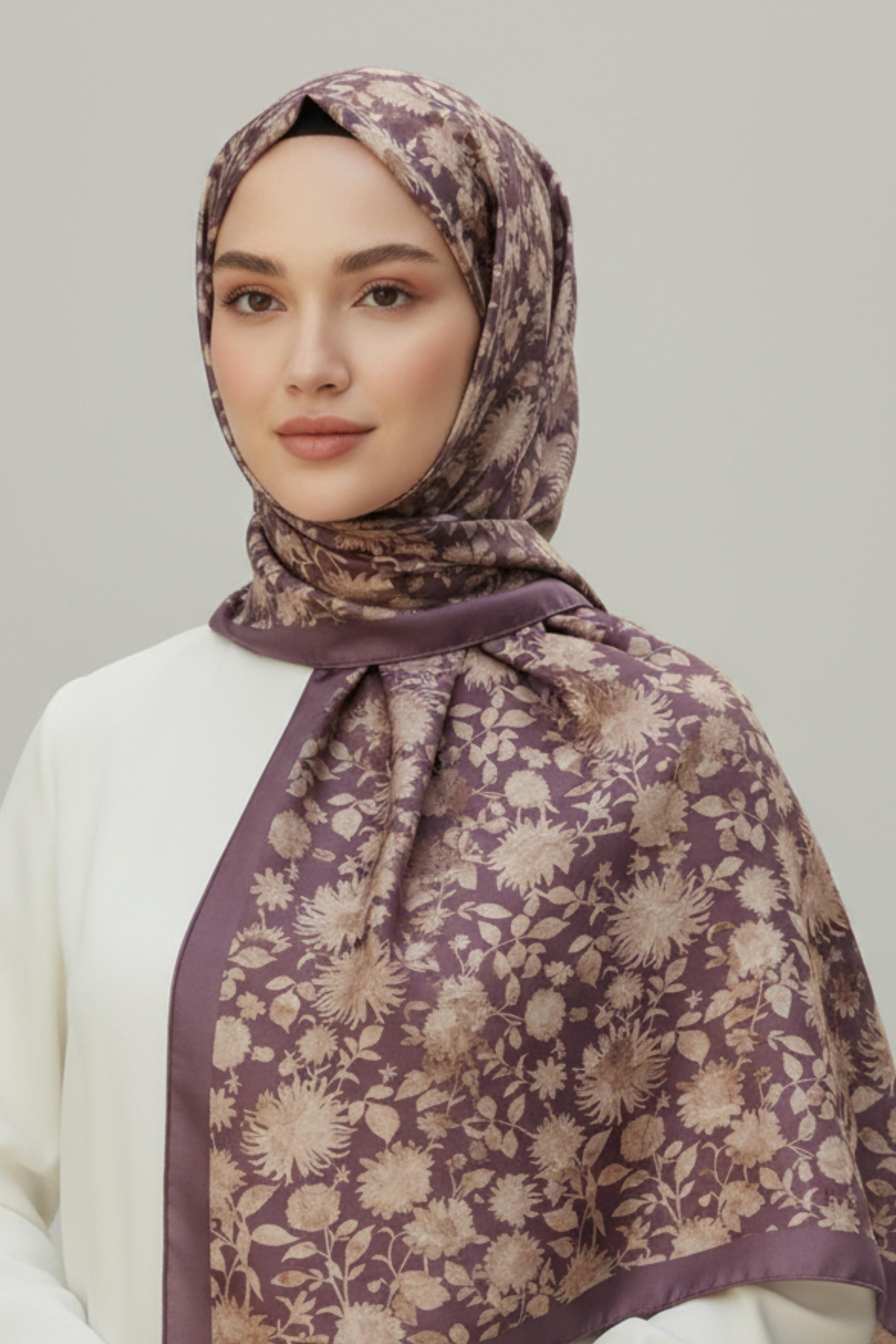 FLORA DOĞAL ELYAF ŞAL -  LİLA 