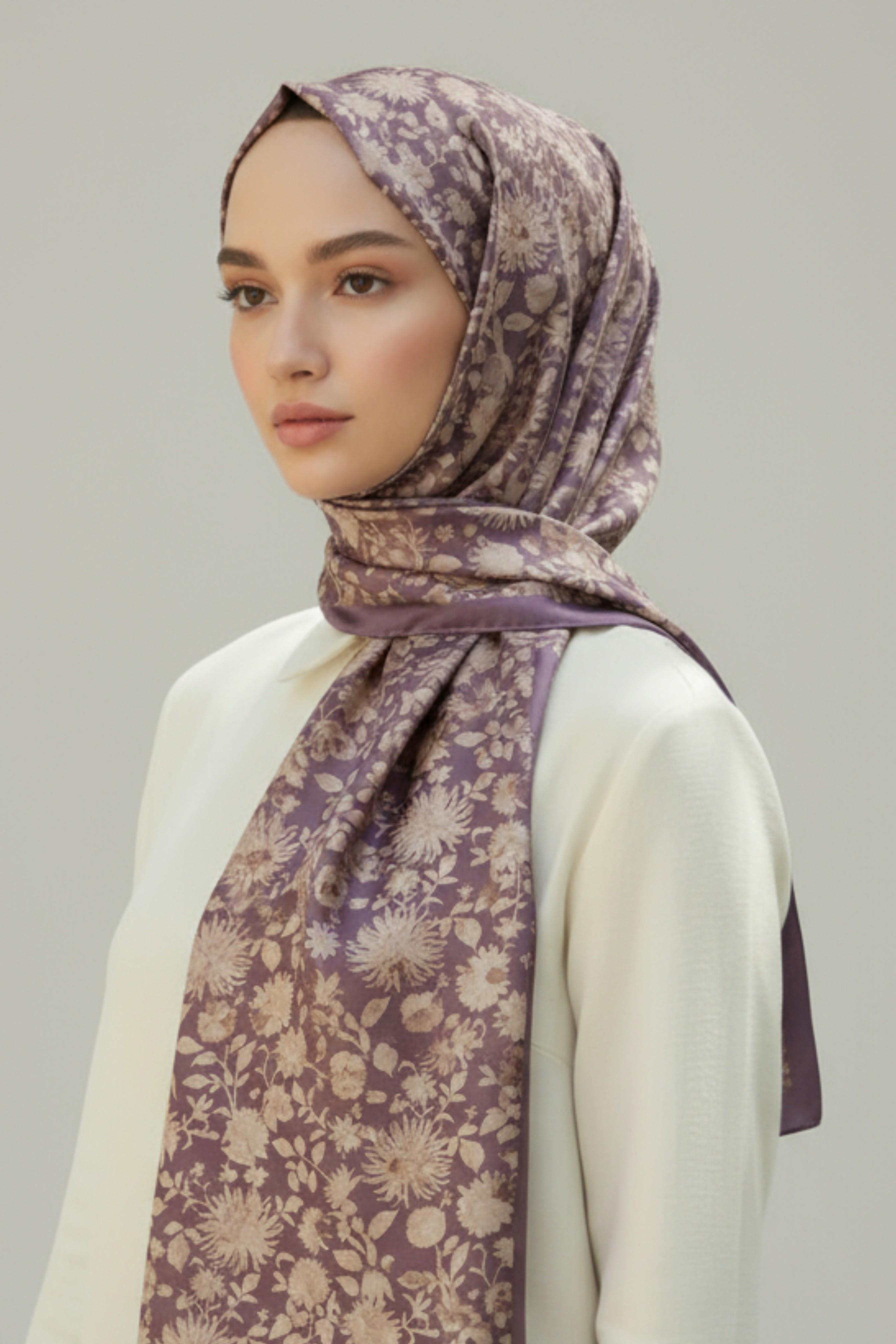 FLORA DOĞAL ELYAF ŞAL -  LİLA 