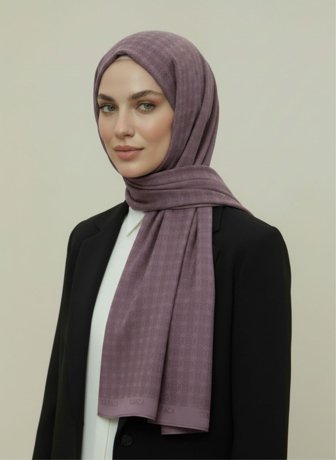 VERA DESENLİ MODAL ŞAL - LİLA 