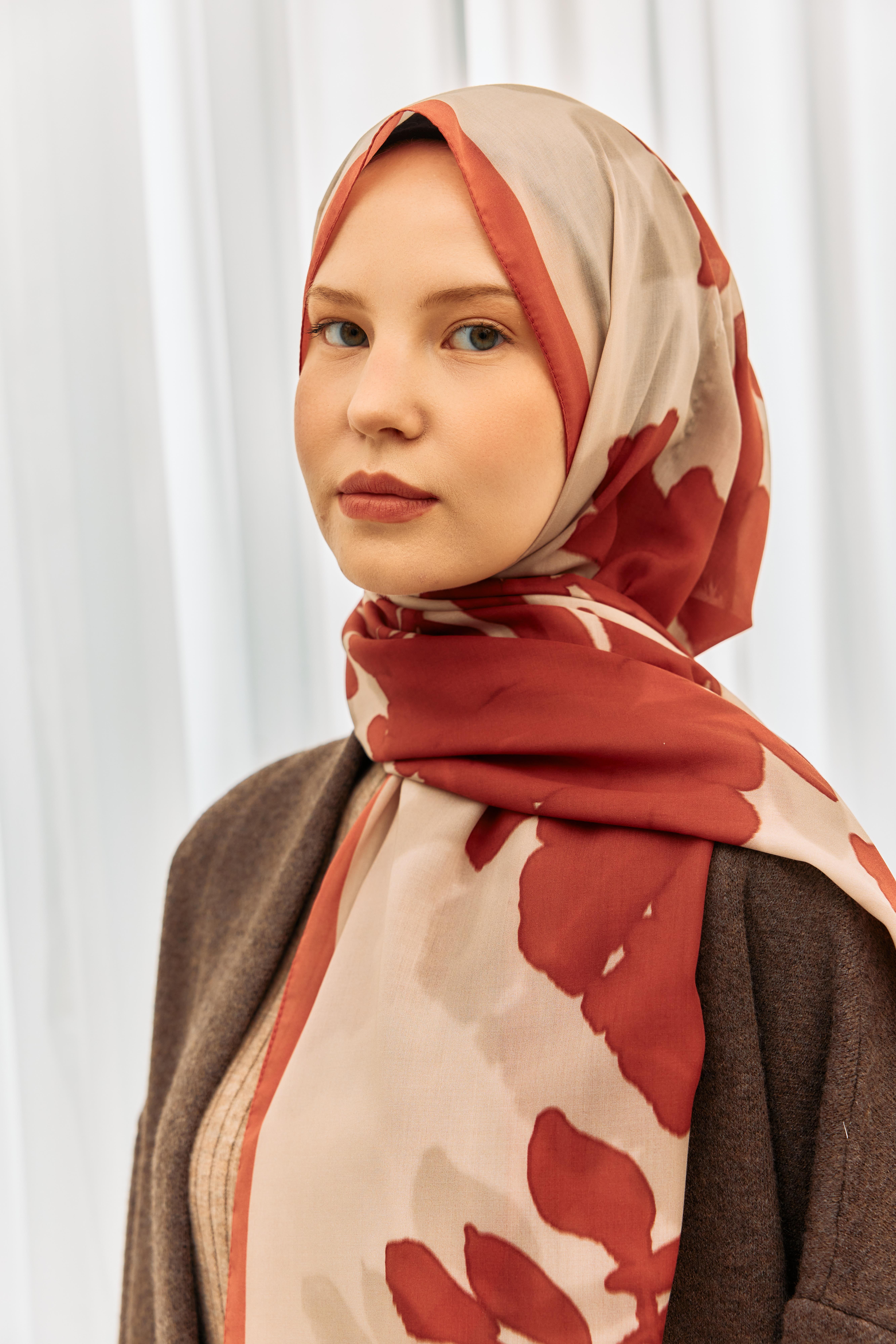 KARACA LİYA COTTON ŞAL -  KİREMİT