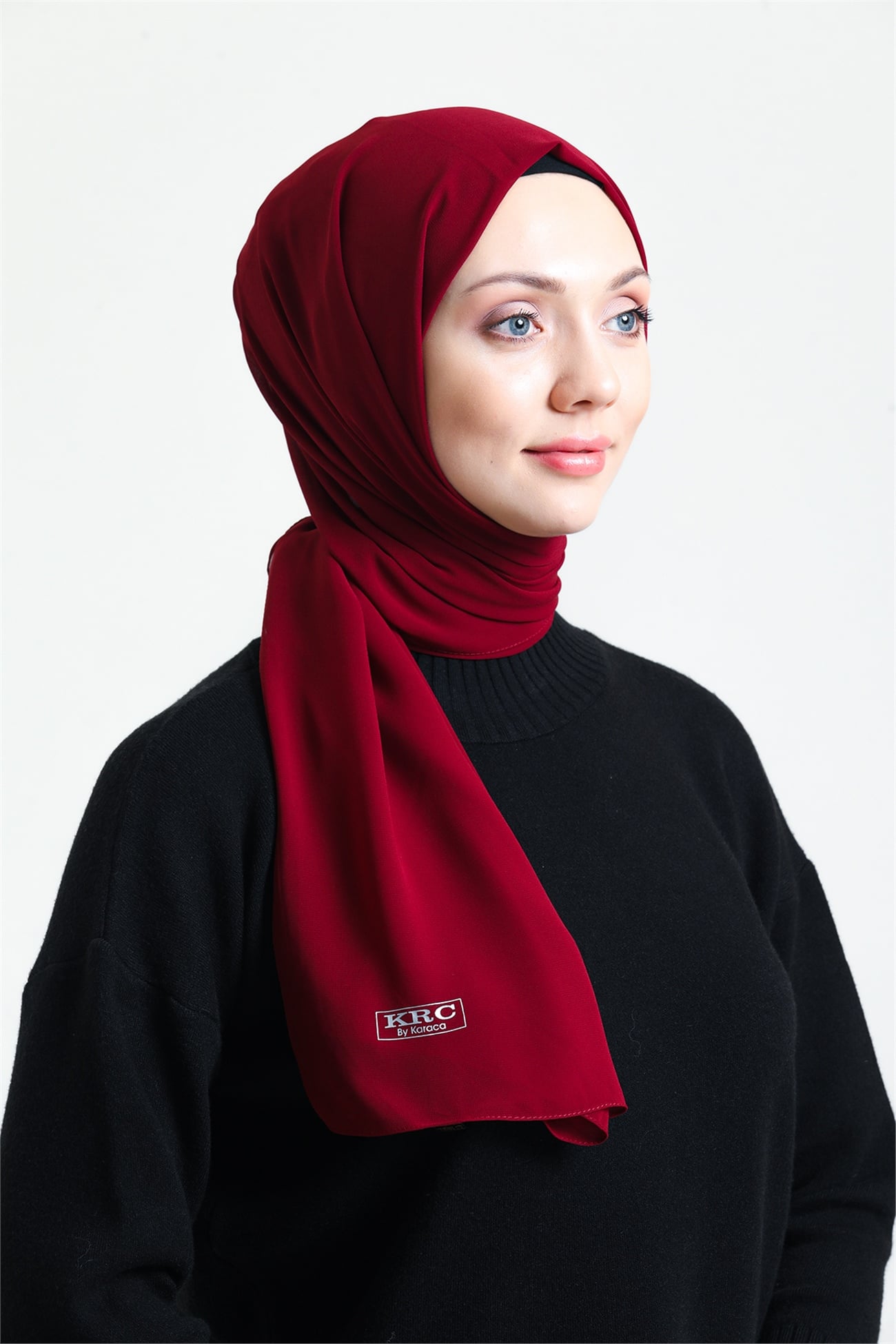 Karaca Nano Krep Şal - BORDO