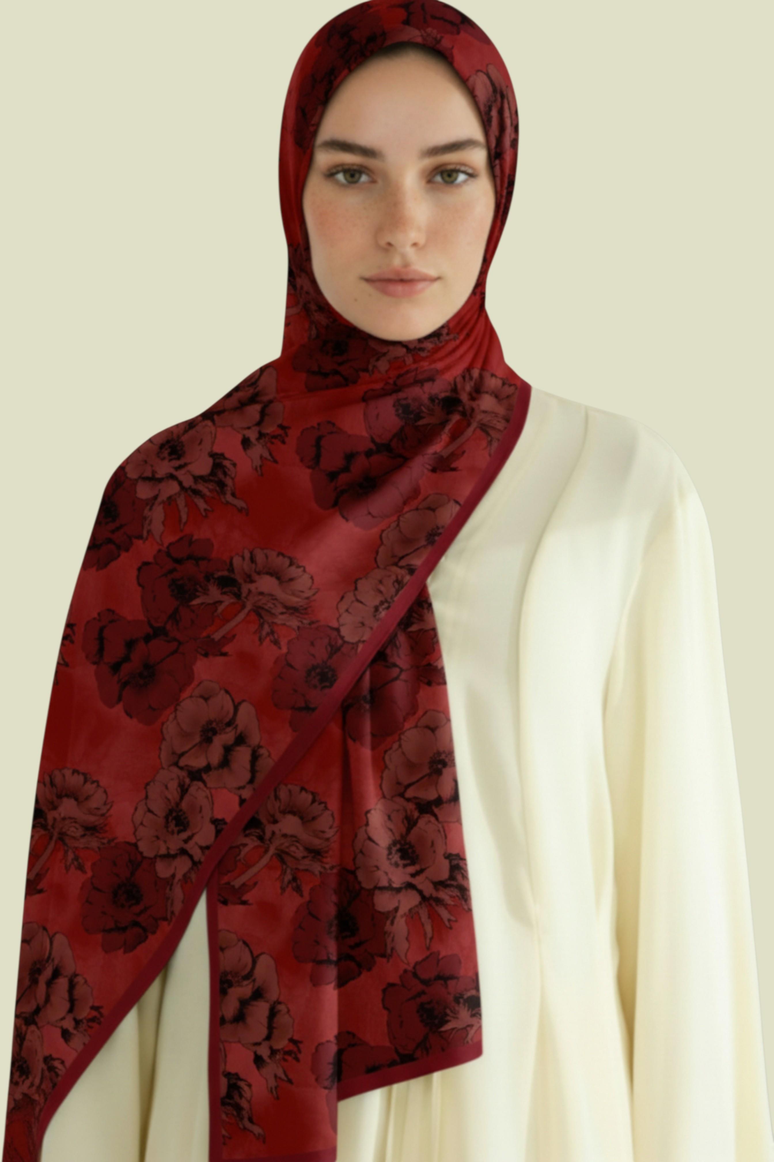 KARACA SEREN COTTON ŞAL - KIRMIZI 