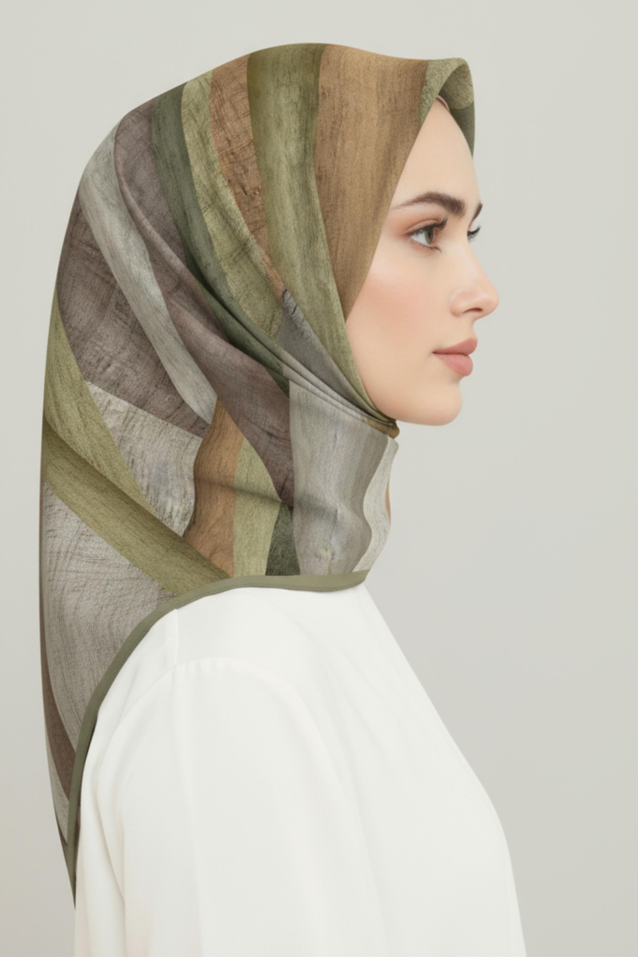 KARACA SOYUT DESEN RAYON EŞARP - YEŞİL 