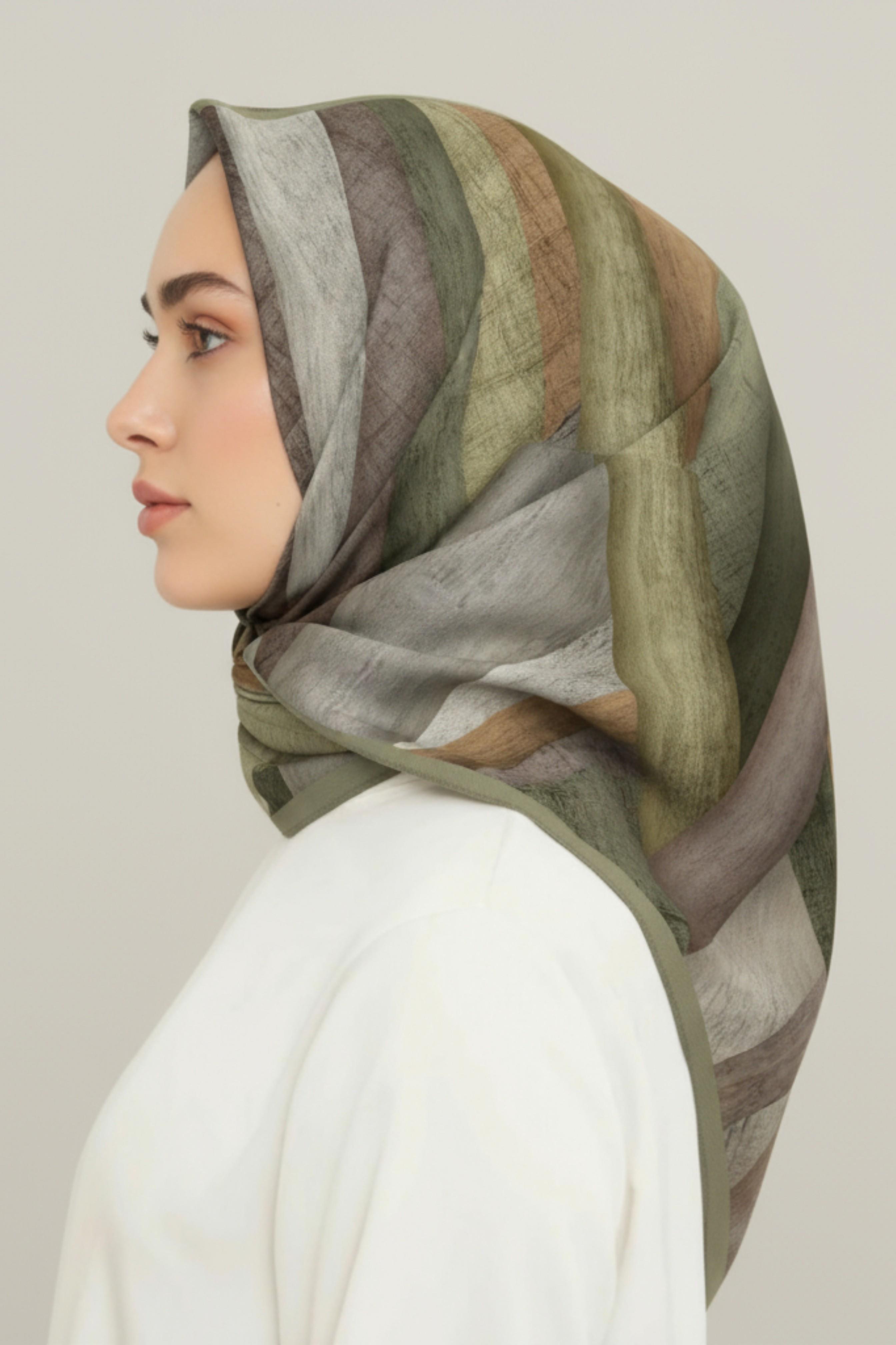 KARACA SOYUT DESEN RAYON EŞARP - YEŞİL 