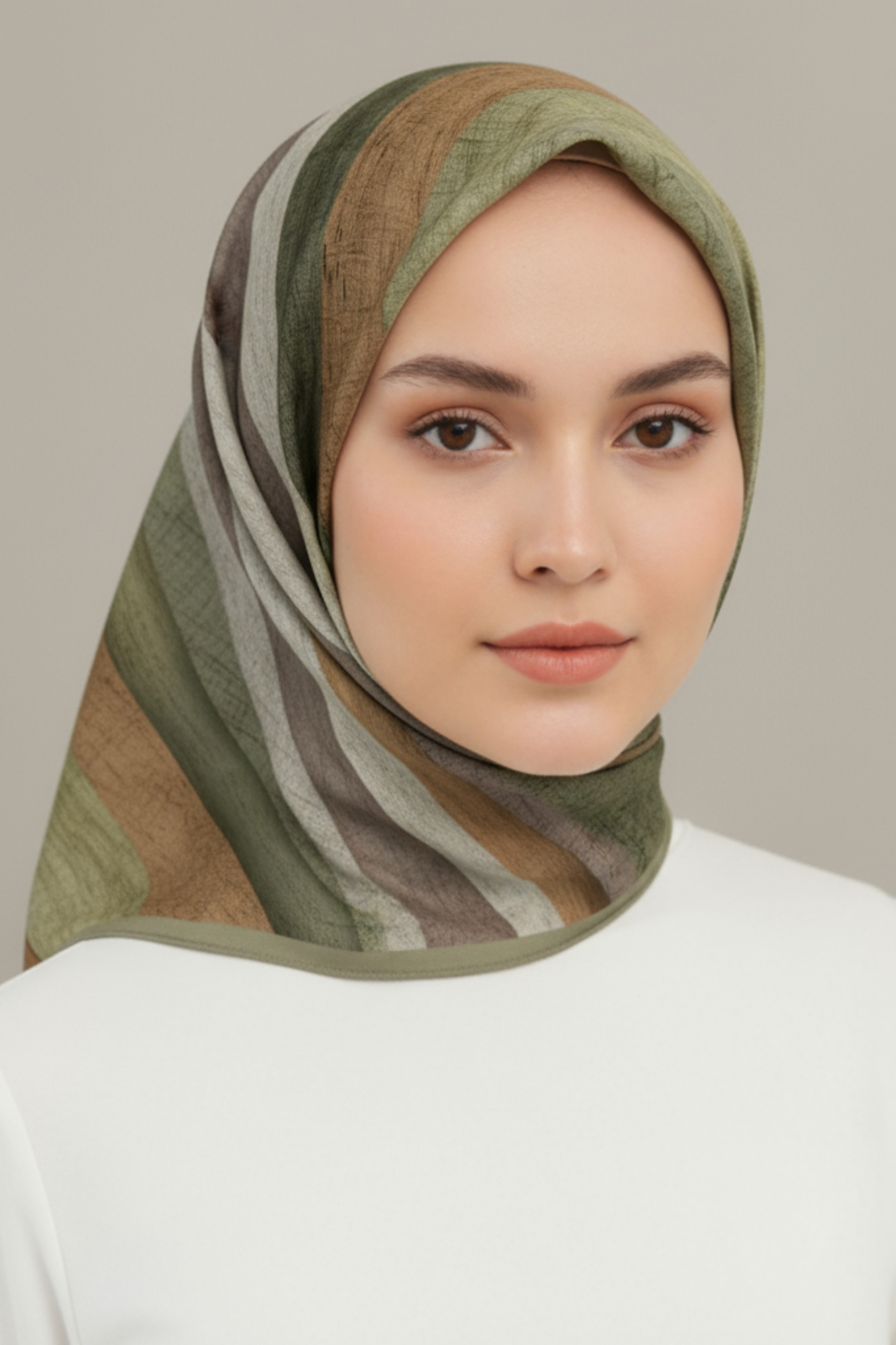 KARACA SOYUT DESEN RAYON EŞARP - YEŞİL 