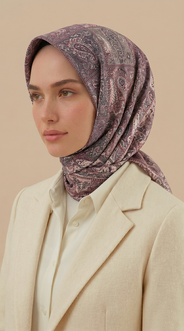 MAVERA 120* 120 CM COTTON EŞARP - PEMBE 