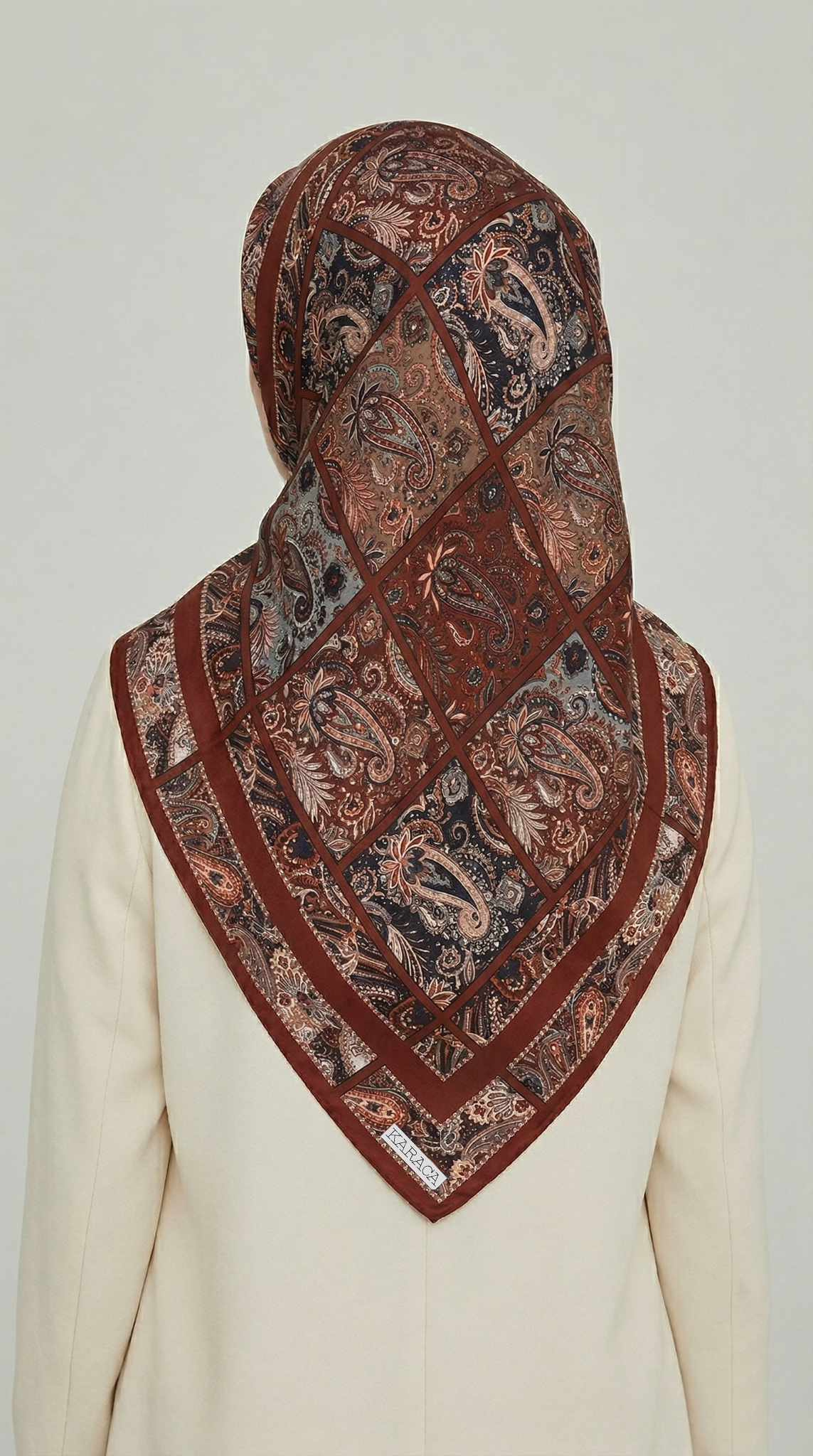 MAVERA RAYON EŞARP - KIRMIZI / KREM