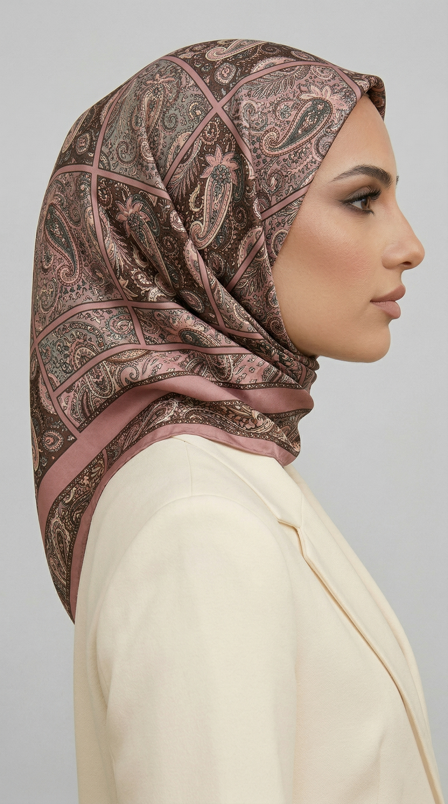 MAVERA RAYON EŞARP - PEMBE / SU YEŞİLİ