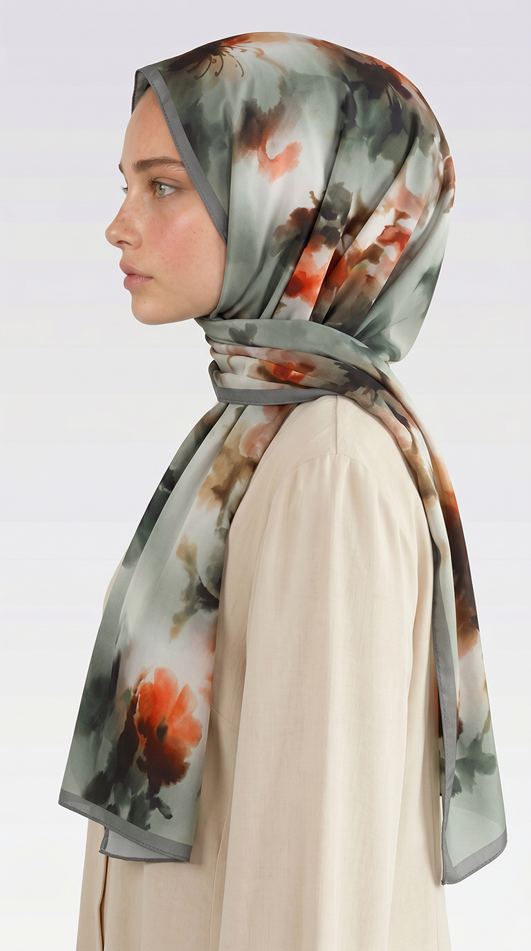 MİRA BLOOM KUMLU ŞAL - GRİ