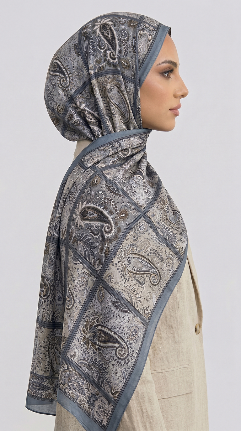 PAİSLEY DESENLİ COTTON ŞAL - 