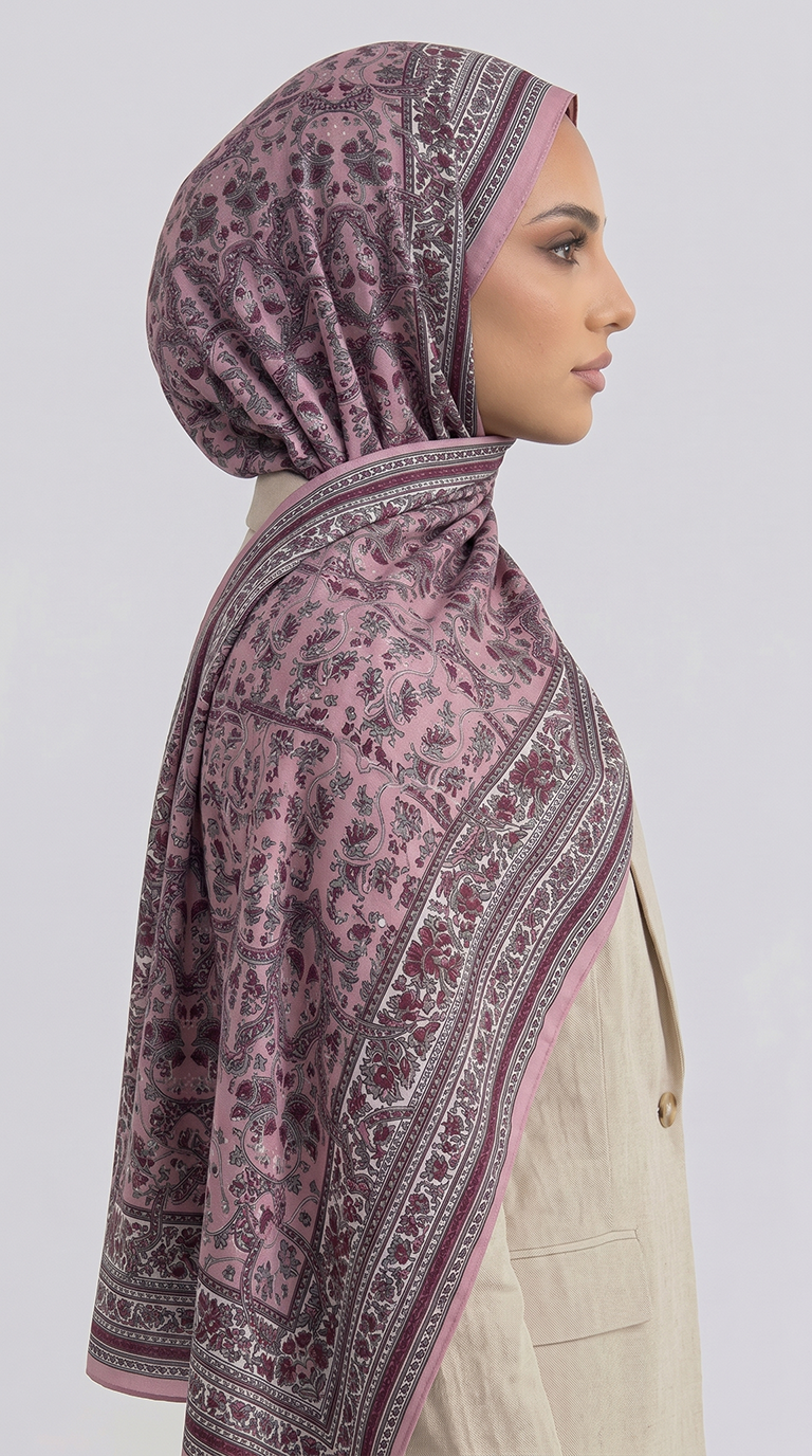 PETRA  DESEN  COTTON ŞAL -  PEMBE