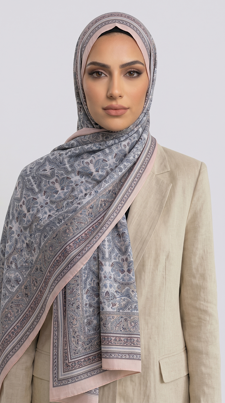 PETRA ETNİK DESEN COTTON ŞAL -  SOMON 