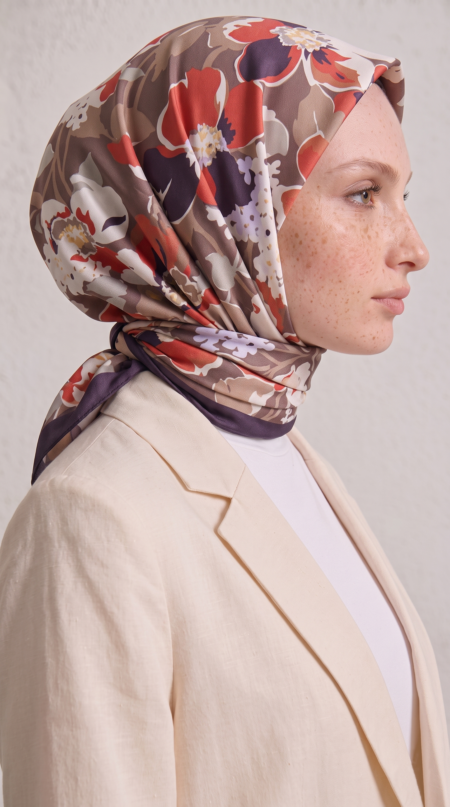 ROSELLE COTTON EŞARP -  KAHVERENGİ 