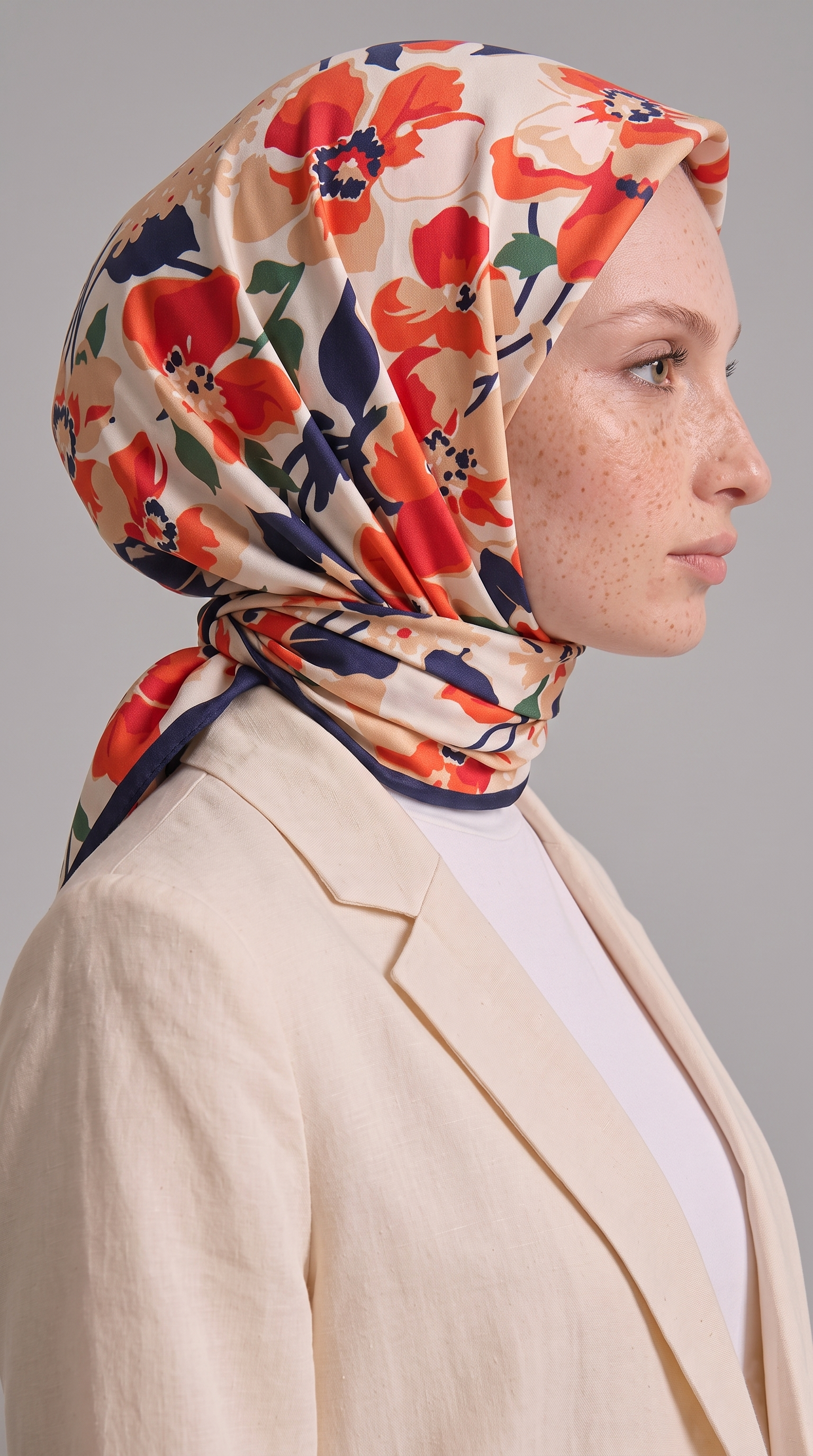 ROSELLE COTTON EŞARP - LACİVERT