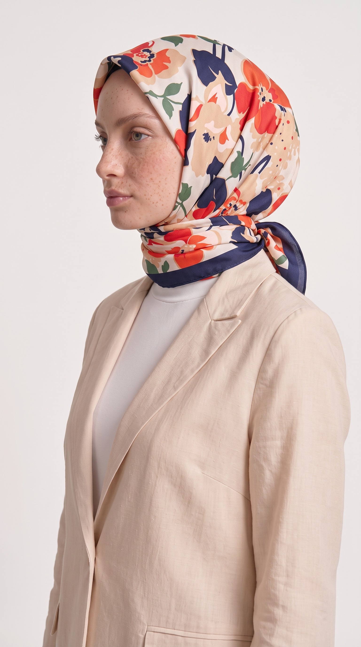 ROSELLE COTTON EŞARP - LACİVERT