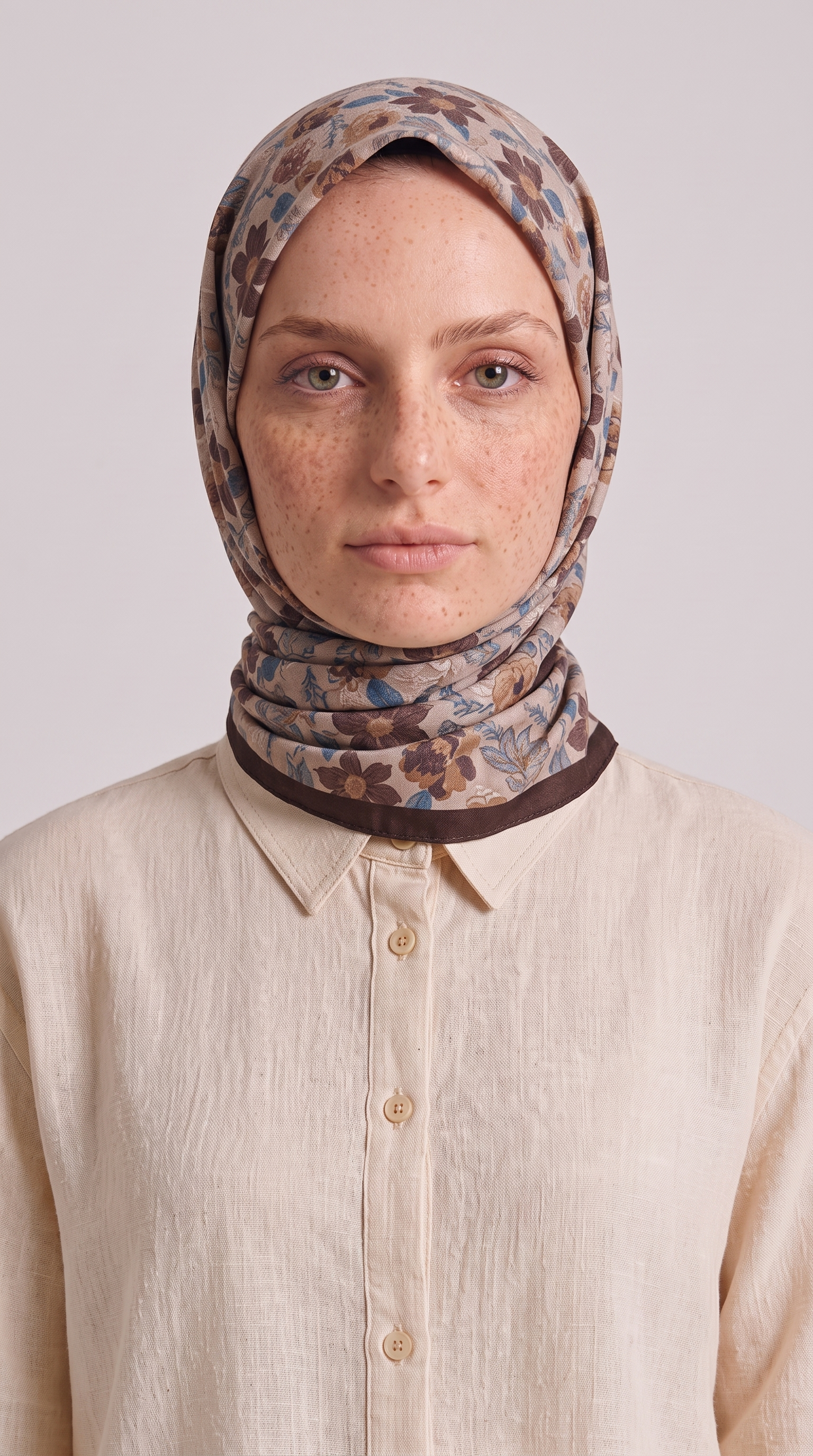 VELORA COTTON EŞARP - BEJ / KAHVERENGİ 