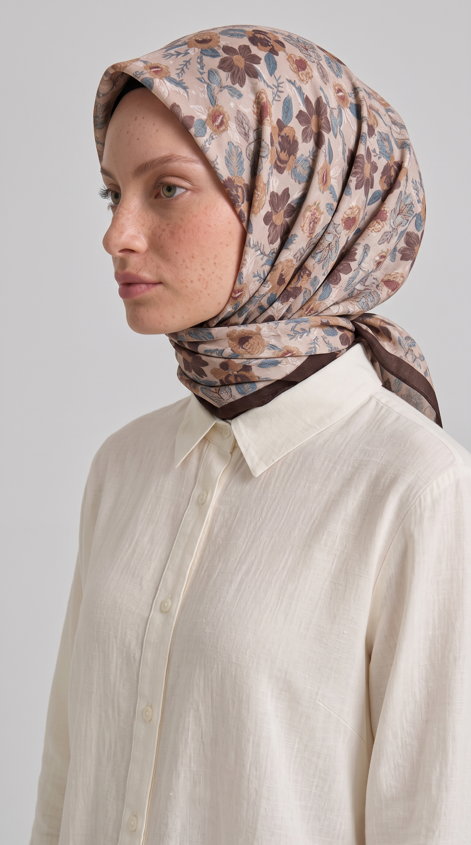 VELORA COTTON EŞARP - BEJ / KAHVERENGİ 