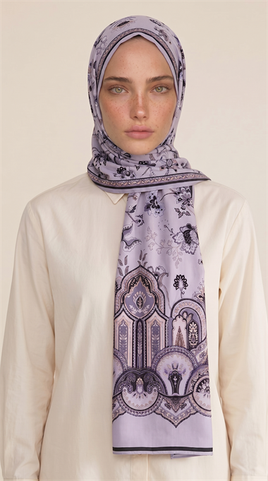 Karaca EşarpCOTTON ŞAL ALYA ETNİK DESENLİ COTTON ŞAL - GRİ