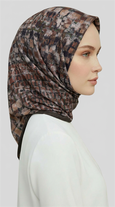 CANVAS DESENLİ RAYON EŞARP - HAKİ