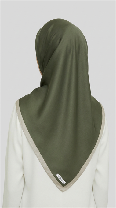 DÜZ TWİL POLYESTER EŞARP - HAKİ