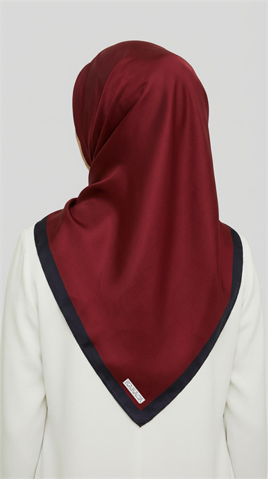 DÜZ TWİL POLYESTER EŞARP - KIRMIZI