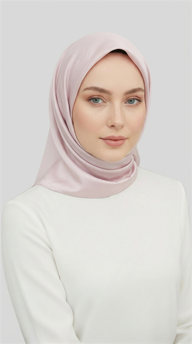 DÜZ TWİL POLYESTER EŞARP - KREM 