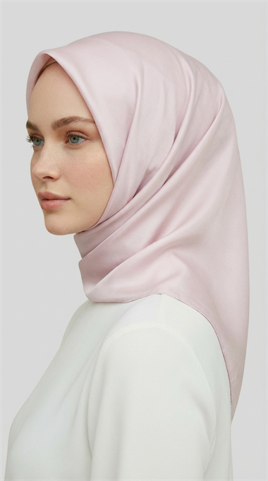 DÜZ TWİL POLYESTER EŞARP - KREM 