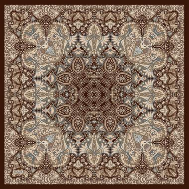 ETNİK DESEN COTTON EŞARP - KAHVERENGİ