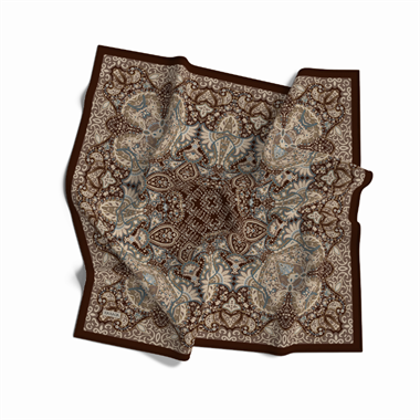 ETNİK DESEN COTTON EŞARP - KAHVERENGİ