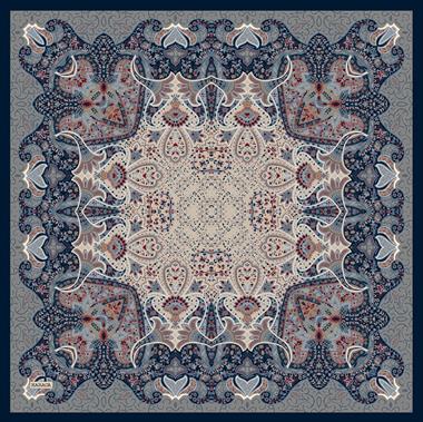 ETNİK DESEN COTTON EŞARP - MAVİ 