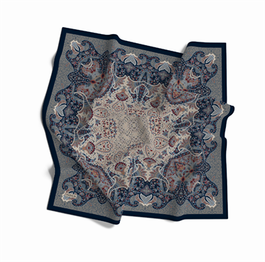 ETNİK DESEN COTTON EŞARP - MAVİ 