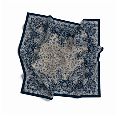 ETNİK DESEN COTTON EŞARP - MAVİ 