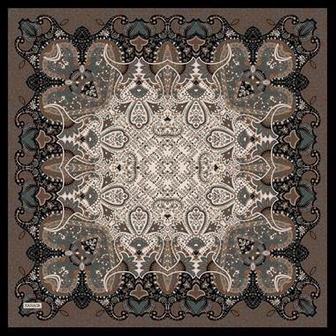 ETNİK DESEN COTTON EŞARP - SİYAH