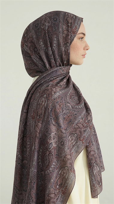 ETNİK DESEN COTTON ŞAL - BEJ 