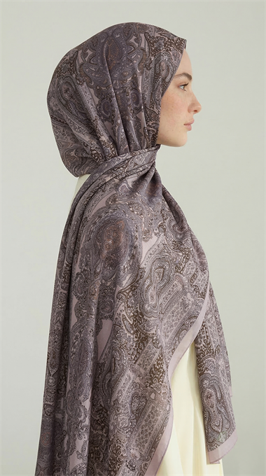 ETNİK DESEN COTTON ŞAL - KREM / PUDRA