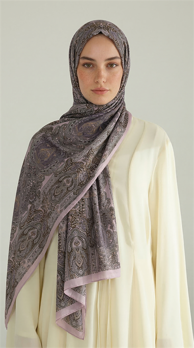 ETNİK DESEN COTTON ŞAL - KREM / PUDRA
