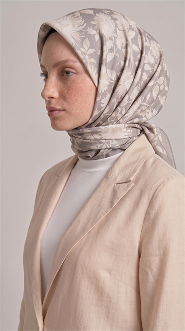 FLORA COTTON EŞARP - BEJ / KREM