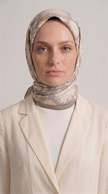 FLORA COTTON EŞARP - BEJ / KREM