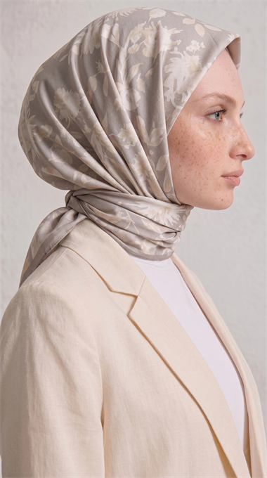 FLORA COTTON EŞARP - BEJ / KREM