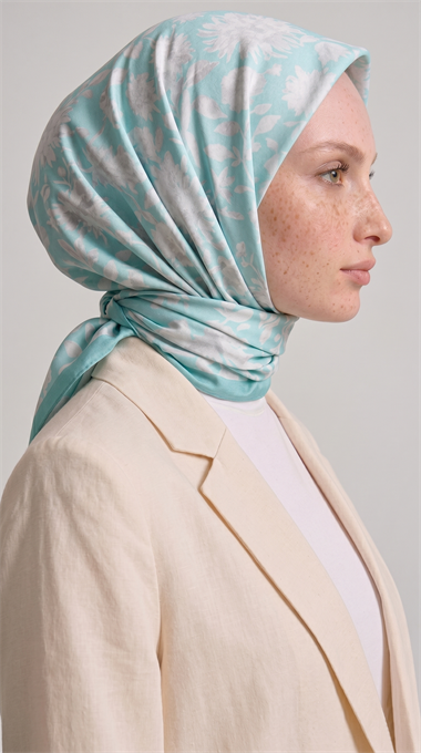 FLORA COTTON EŞARP - BUZ MAVİSİ