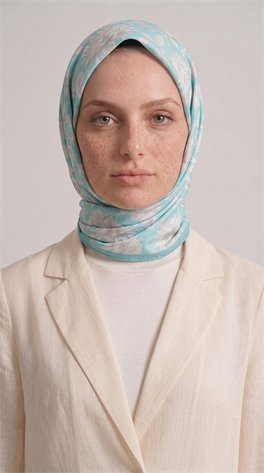 Karaca EşarpKOTON EŞARP FLORA COTTON EŞARP - BUZ MAVİSİ